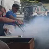 photo  des milliers de steaks, de merguez et de saucisses sont grillés durant le festival des bichoiseries à cerisy-belle-étoile, dans l’orne. 