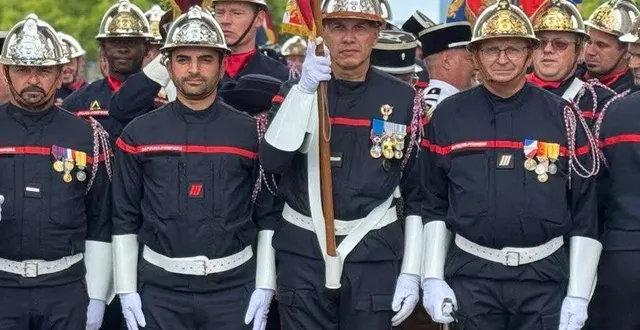 photo  une délégation du sdis 49 à la cérémonie d’hommage national aux sapeurs-pompiers.  &copy;  co 
