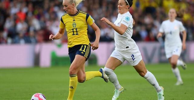 photo  stina blackstenius lors de la dernière demi-finale de l’euro féminin 2022 contre l’angleterre.  ©  shaun botterill via afp 