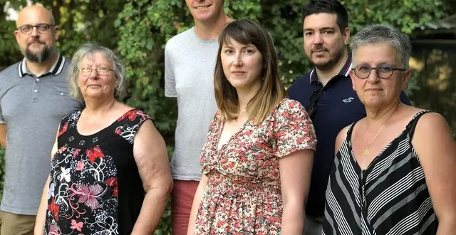 photo  émeric hinault, 42 ans, informaticien, luigné ; louisette biret, 67 ans, retraitée de l’enseignement, les alleuds ; grégory florance, 47 ans, informaticien, vauchrétien ; anne-laure janouin, 36 ans, juriste, brissac ; yovann aubry, 40 ans, enseignant, brissac et isabelle beylier, 52 ans, secrétaire de mairie à denée.  &copy;  co – emmanuel poupard 