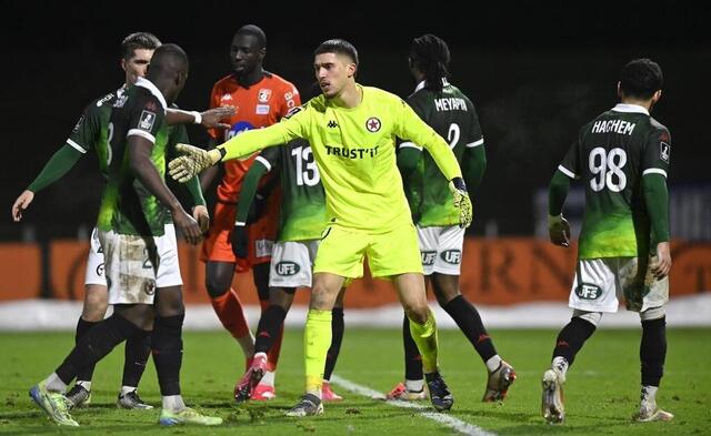Robin Risser lors d’un match entre Laval et le Red Star, le 10 janvier dernier. THOMAS BREGARDIS / OUEST FRANCE photo robin risser lors d’un match entre laval et le red star, le 10 janvier dernier. © thomas bregardis / ouest france