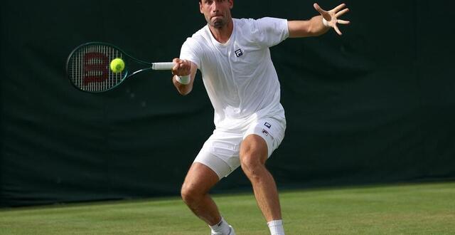 photo  quentin halys s’est fait surprendre par august holmgren, issu des qualifications.  ©  dan istitene / afp 