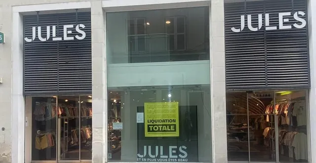 photo  le magasin jules, de la rue saint-aubin, fermera bientôt ses portes.  &copy;  ouest-france 