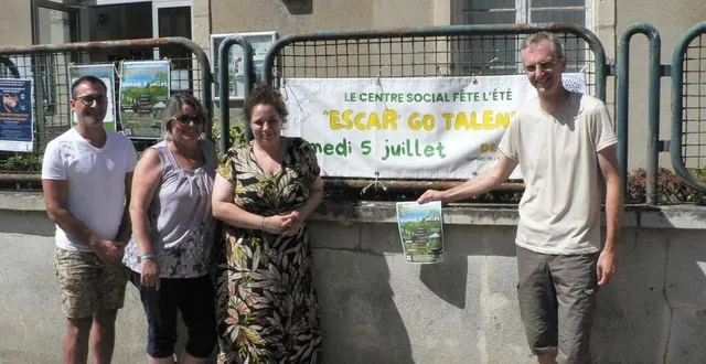 photo  le personnel du centre social georges-rouault s’est investi dans l’organisation de cette fête. de gauche à droite : fabrice chanteloup, laëtitia puyo, fiona bernardelli et maël le fol.  &copy;  ouest-france 