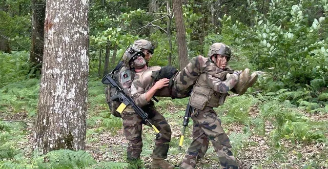 photo  un exercice du 2e rima grandeur nature a été déployé à travers toute la sarthe.  &copy;  le maine libre 
