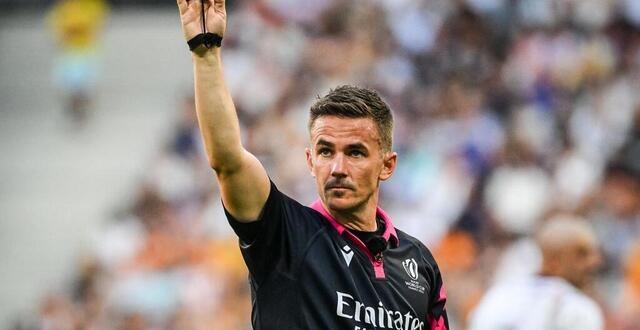 photo luke pearce arbitre lors de la coupe du monde de rugby en 2023 au stade de france à paris. © matthieu mirville / dppi via afp