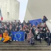 photo  lors d’un échange avec un établissement allemand sous les couleurs européennes.  