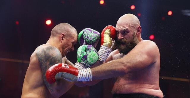 photo oleksandr usyk et tyson fury, le 21 décembre 2024 à riyadh. © getty images via afp