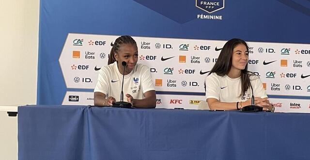 photo grace geyoro et clara mateo, en conférence de presse à heiden (suisse). © ouest-france