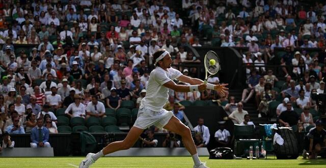 photo arthur rinderknech affrontera kamil majchrzak au troisième tour de wimbledon. © adrian dennis / afp