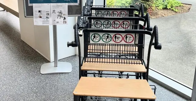 photo  de nouveaux chariots adaptés aux seniors ont fait leur apparition au super u de beaucouzé.  &copy;  co 