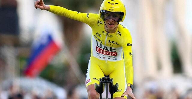 photo tadej pogacar a empoché 500 000 euros pour sa victoire sur le tour de france 2024. © anne-christine poujoulat, afp