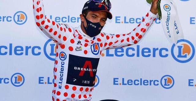 photo richard carapaz a remporté le classement de meilleur grimpeur du tour de france 2024. © epa/maxppp