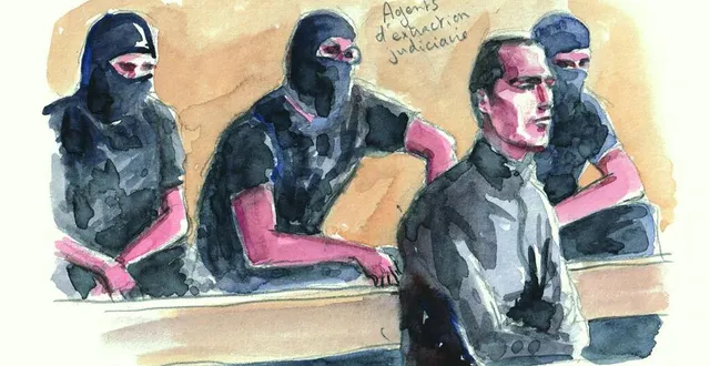 photo  melvin leduc est jugé par la cour d’assises de la sarthe pour une tentative d’assassinat à la prison.  &copy;  dessin charlotte foisseau-bouttier 