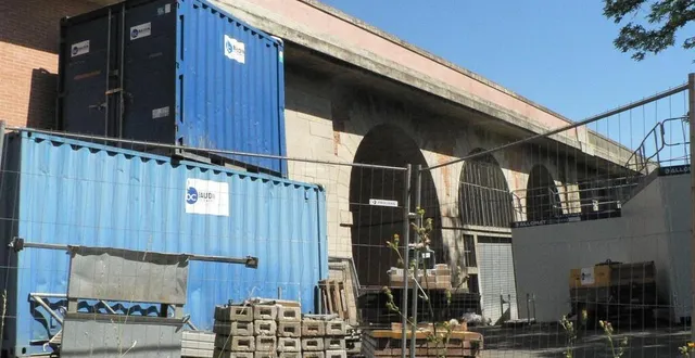photo  des travaux de préparation ont débuté en juin 2025, avant la fermeture du pont de beaumont-sur-sarthe.  &copy;  ouest-france 