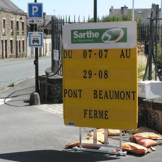 photo le pont de beaumont-sur-sarthe sera fermé du lundi 7 juillet au vendredi 29 août 2025.  ©  ouest-france