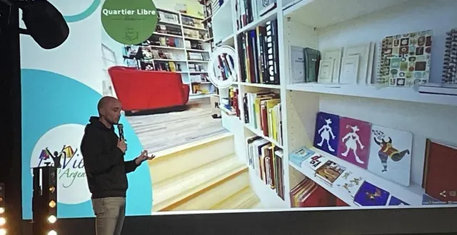 photo  mickaël prével lors d’une réunion de présentations aux adhérents de la fcai.  &copy;  ouest-france 