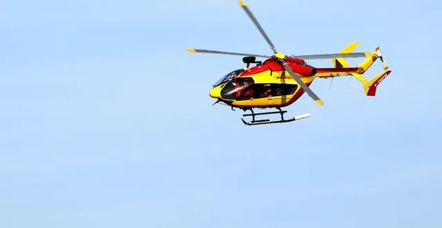photo  la victime a été transportée au chu de caen par le dragon 50, hélicoptère de la sécurité civile de la manche (photo d’illustration).  &copy;  michel coupard/archives ouest-france 