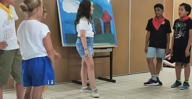 photo  les élèves de cm1-cm2 répétaient leurs pièces depuis six mois.  &copy;  le maine libre 