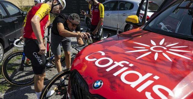 photo l’équipe cofidis s’est fait voler ses vélos dans la nuit du samedi 5 au dimanche 6 juillet 2025 sur le tour de france. © sameer al-doumy / afp