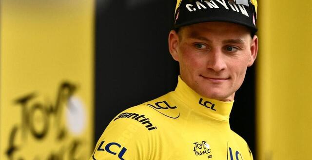 photo mathieu van der poel (alpecin-deceuninck) est le nouveau maillot jaune du tour de france après sa victoire sur la deuxième étape. © marco bertorello / afp