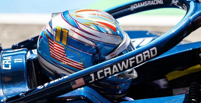 photo  jak crawford lors du grand prix d’espagne de formule 2, qui avait lieu du 29 mai au 1er juin 2025 à barcelone.  &copy;  photo : dutch photo agency - sebastiaan rozendaal 