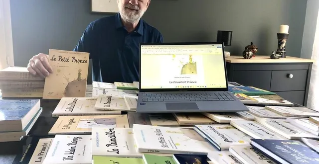 photo  angers, le 16 juin 2025. dominique fournier, auteur de polars, de livres pour enfants et d’ouvrages sur les patois de l’anjou et des mauges, a traduit « le petit prince » de saint-exupéry en angevin.  &copy;  co 