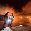 photo  l’incendie de la charcuterie ruel avait mobilisé 80 sapeurs-pompiers, le 9 mars 2023 à bonnétable (sarthe). 