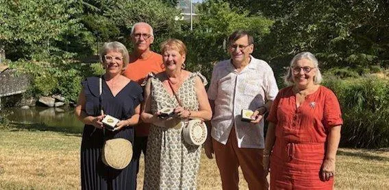 photo  nadège blon, yves colliot maire de beaucouzé, sylvie ouzin, patrick perroches et nicole dubré chirat députée de la sixième circonscription de maine-et-loire.  &copy;  co 