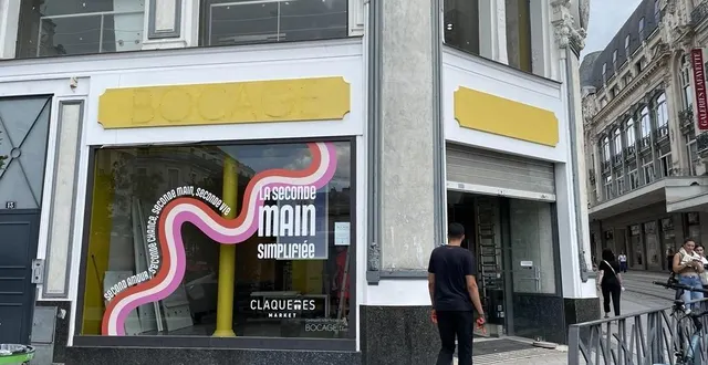 photo  l’enseigne bocage a quitté son emplacement place du ralliement à angers.  &copy;  ouest-france 