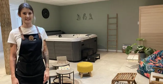 photo  marine paulino, de l’ecrin poudré, dans l’espace spa de son nouvel institut, rue de paris à champagné.  &copy;  ouest-france 