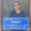 photo  nicolas jamoins restaure les plaques de cocher. ici avec une plaque de la commune de thoiry (yvelines). 