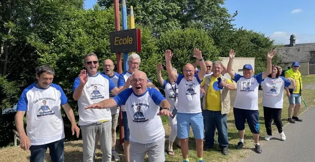 photo  le club de supporter de guillaume martin-guyonnet animera la commune de sainte-honorine-la-chardonne, fief du coureur cycliste professionnel, lors du tour de france le 10 juillet 2025.  &copy;  ouest-france 