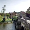 photo la commune de saint-céneri-le-gérei dans l'orne. elle a obtenu le label cité de caractère et fait partie des plus beaux villages de france.