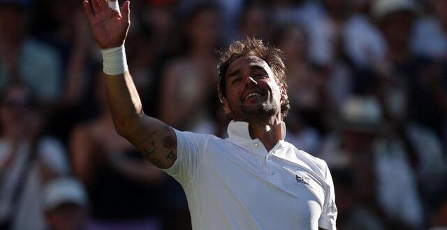 photo  l’italien fabio fognini annonce prendre sa retraite après son combat épique face à carlos alcaraz au premier tour de wimbledon.  ©  julian finney, getty images via afp 