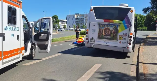 photo  angers, mercredi 9 juillet 2025. le choc a eu lieu sur l’avenue du maréchal de lattre de tassigny.  &copy;  co - arnaud galinat 