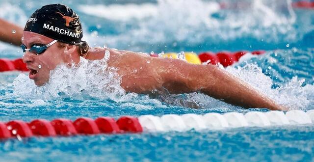 photo léon marchand sera l’une des nageurs à suivre lors des mondiaux de natation à singapour, du 11 juillet au 3 août. © carmen mandato / afp