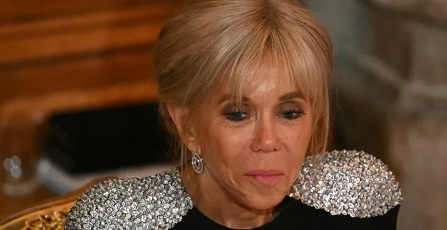 photo  brigitte macron, épouse du président français emmanuel macron, lors d’un banquet d’état au guildhall de londres, le 9 juillet 2025.  &copy;  justin tallis / afp 
