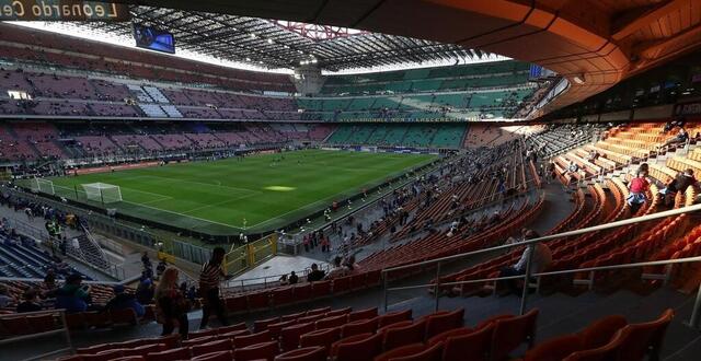 photo  les deux clubs milanais de l’inter et de l’ac milan résident dans l’enceinte san siro  ©  getty images via afp marco luzzani 
