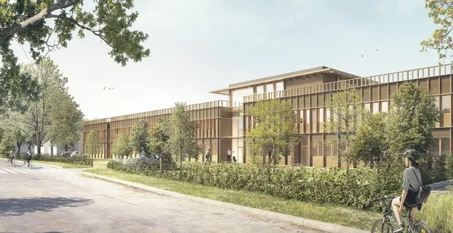 photo  le projet porté par l’architecte bruno huet a été retenu pour faire de juigné le site administratif de la communauté de communes loire-layon-aubance en 2028.  &copy;  studio d’architecture bruno huet 