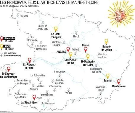 CARTE. Quels sont les feux d’artifice maintenus ou annulés pour le 14