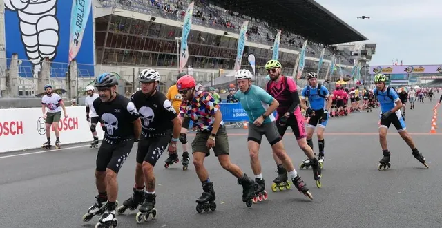 photo  plus de 430 équipes sont engagées cette année sur cette édition des 24h rollers  &copy;  le maine libre archives. 