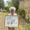 photo josy here quitte la sarthe fin juillet 2025. elle laisse un grand nombre d’aquarelles, pour la plupart des paysages de la vallée du loir.