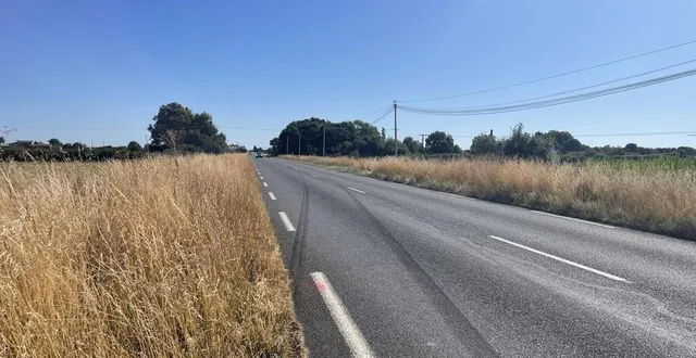 photo  le lieu de l’accident survenu, ce samedi 12 juillet 2025, entre montilliers et aubigné-sur-layon, en maine-et-loire.  &copy;  ouest-france 