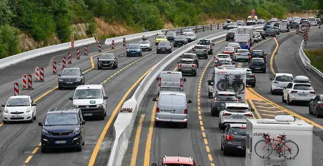 photo  des bouchons sont signalés sur l’autoroute a11, en maine-et-loire. photo d’illustration.  &copy;  franck dubray / ouest france 