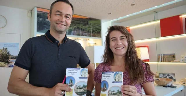 photo  aurélien debomy, directeur de l’office de tourisme loire-layon-aubance et marion lever, responsable événementiel, présentent les rendez-vous du patrimoine de l’été  &copy;  co. 