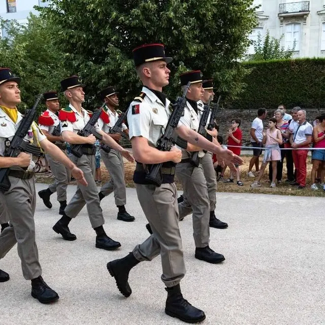 photo angers, le 13 juillet 2025. le défilé militaire de la fête nationale.  ©  co - regine lemarchand