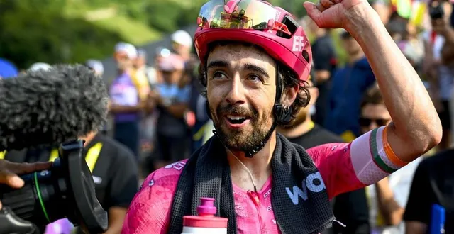 photo ben healy est le nouveau maillot jaune du tour de france. © belga via afp