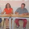 photo  la signature du partenariat par grégory forst (just) ; claire thouzeau-gasnier, adjointe ; jérôme foyer, maire ; et stéphane tiret, de mcrn. 