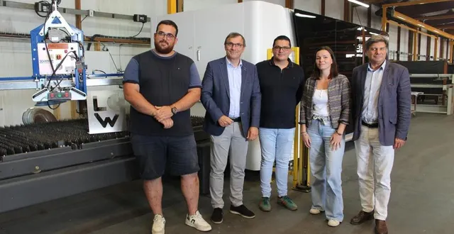 photo  quentin barrier, hervé roncière, sébastien thomy, laura guille (secrétaire) et denys wissler.   &copy;  le maine libre 
